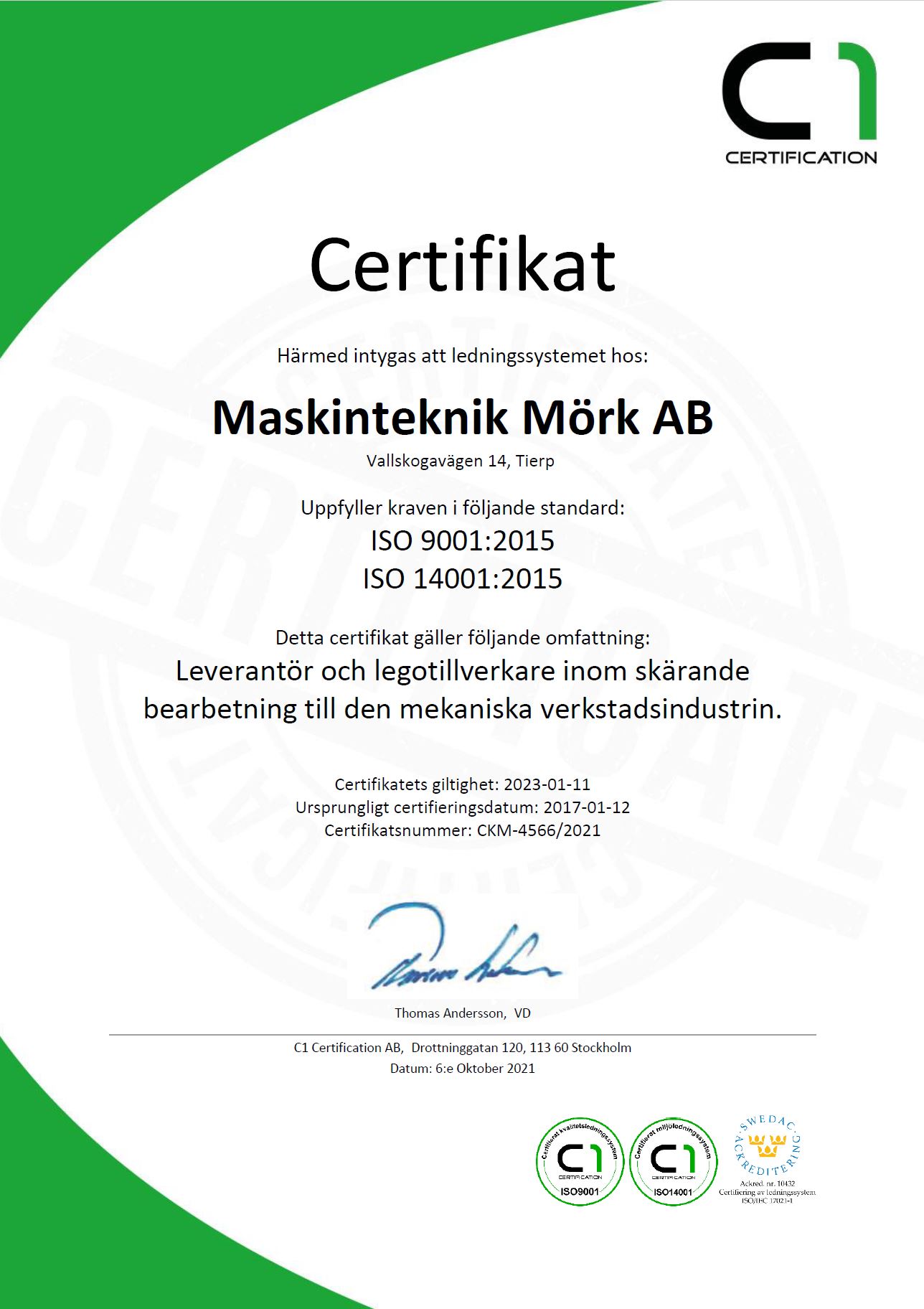 iso 9001 och 14001